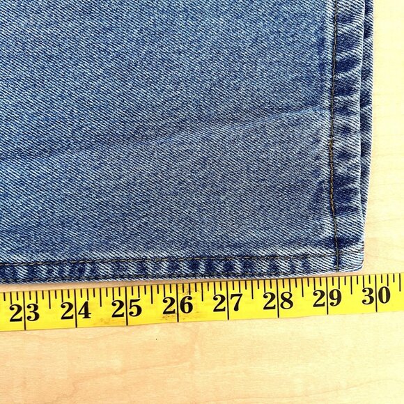 George Men's Blue Denim Jeans Size 34x30 Regular Fit Mid Rise Straight Cotton - Picture 6 of 8